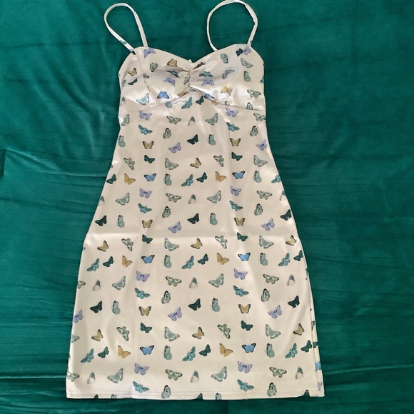 Butterfly Sateen Mini Dress - Picture 4 of 6